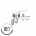 CERSANIT MILLE WHITE bateria wannowo-natryskowa ścienna z przełącznikiem S951-008