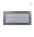 Kratka wentylacyjna malowana czarno-srebrna 17x49 z żaluzją