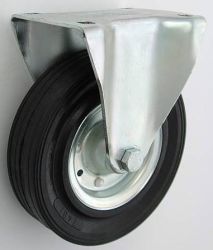 Koło metalowo-gumowe w obudowie stałej fi 180