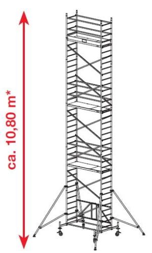 Rusztowanie jezdne składane, aluminiowe ProTec XS Krause 10.8m robocza 920089