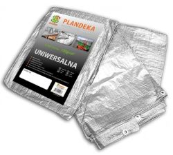 Plandeka wzmacniana 4 x 6 m Srebrna 120g