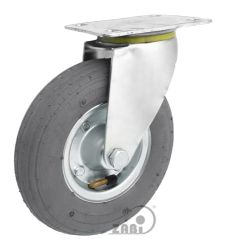 Koło pneumatyczne w obudowie skrętnej fi 200 szare