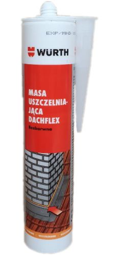 Masa uszczelniająca, szczeliwo dekarskie DACHFLEX bezbarwna WURTH 310ml