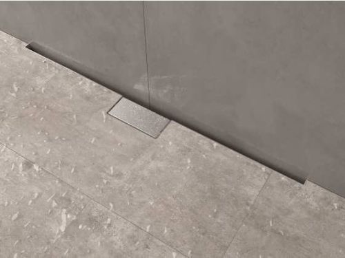 SpiroFlex Odwodnienie szczelinowe AquaSTEEL LS z rusztem do wklejenia glazury GL z mankietem hydroizolacyjnym 60cm