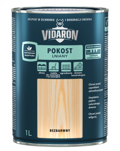 Vidaron – Pokost lniany bezbarwny do drewna 5l