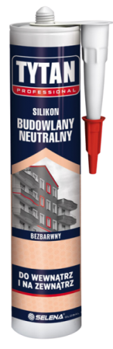 TYTAN Silikon budowlany neutralny bezbarwny 280ml