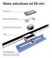SpiroFlex Odwodnienie szczelinowe AquaSTEEL LS z rusztem do wklejenia glazury GL z mankietem hydroizolacyjnym 80cm