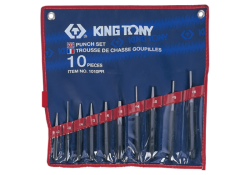 KING TONY 1010PR ZESTAW WYBIJAKÓW, WYBIJAKÓW IGŁOWYCH, PUNKTAKÓW 10 CZ.