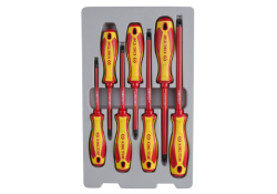 KING TONY 30617MR ZESTAW WKRĘTAKÓW IZOLOWANYCH 7 CZ. KRZYŻAK PH NO.1, NO.2, NO.3, PŁASKIE 4 X100, 5,5 X 125, 6,5 X 150, 8,0 X 175