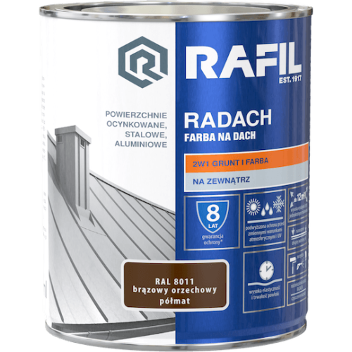 Radach brązowy orzechowy RAL 8011 półmat 0,75L