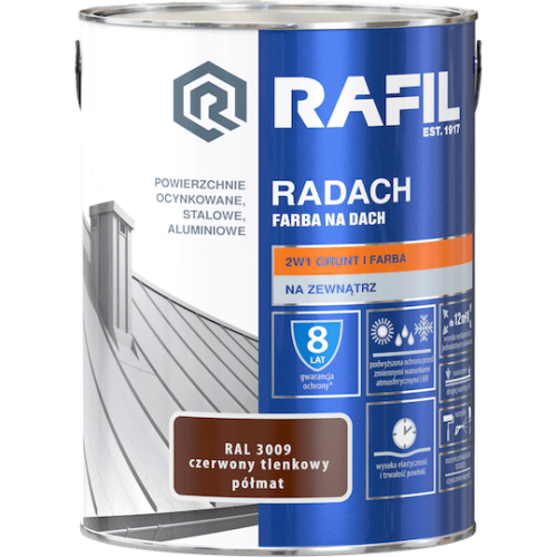Radach czerwony tlenkowy RAL 3009 półmat 5L