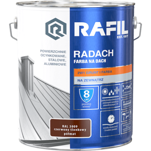 Radach czerwony tlenkowy RAL 3009 półmat 10L