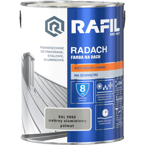 Radach srebrny aluminiowy RAL 9006 półmat 5L