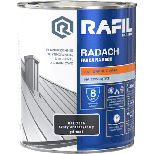 Radach szary antracytowy RAL7016 półmat 0,75L