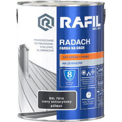 Radach szary antracytowy RAL7016 półmat 5L