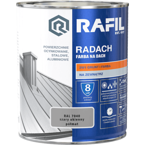 Radach szary okienny RAL 7040 półmat 0,75L