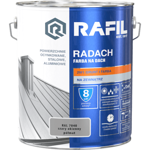 Radach szary okienny RAL 7040 półmat 10L