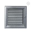 Kratka kominkowa malowana OSKAR czarno-srebrna 22x22 z żaluzją