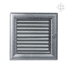 Kratka kominkowa malowana OSKAR czarno-srebrna 22x22 z żaluzją 