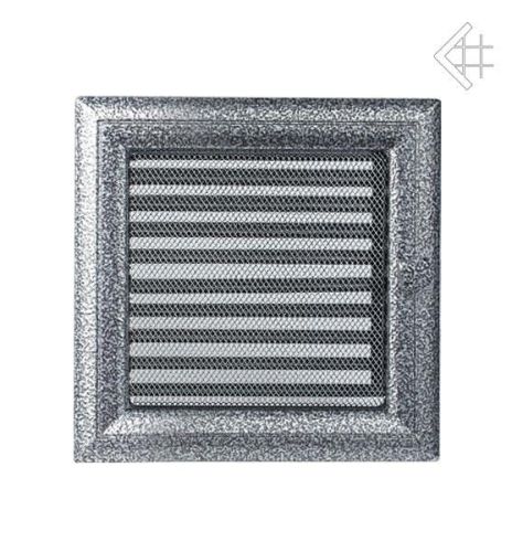 Kratka kominkowa malowana OSKAR czarno-srebrna 22x22 z żaluzją