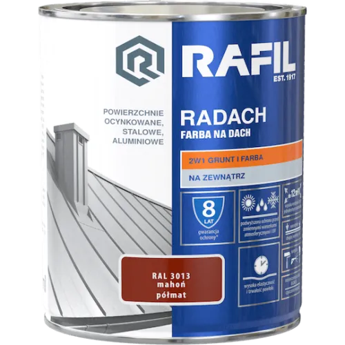 Radach czerwony winny RAL 3005 półmat 5L