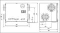 Wymiary Centrala wentylacyjna Optimal 400 by-pass Dospel