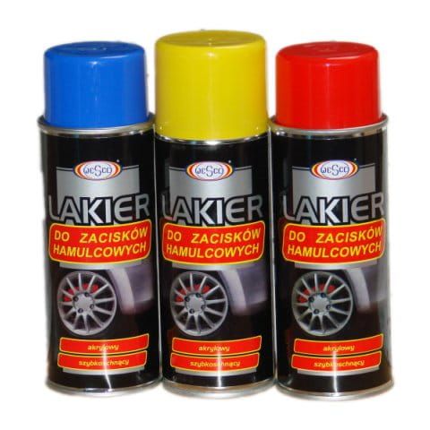 Lakier do zacisków hamulcowych czerw./nieb./żółty