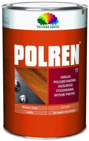 POLREN, emalia poliuretanowa ogólnego stosowania, niebieska błękitna 5015 1l Składnik A