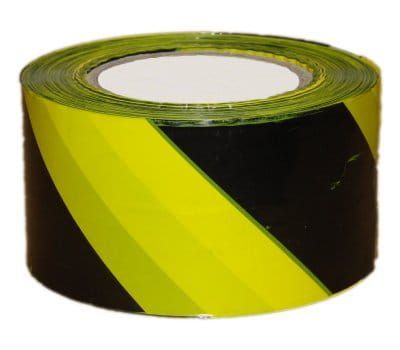 Taśma ostrzegawcza żółto-czarna 70mm x 200m do odgradzania