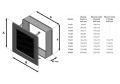Kratka kominkowa galwanizowana miedź galwaniczna 17x30 z żaluzją