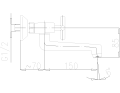 Symetric Bateria umywalkowa ścienna dwuuchwytowa 340-810-00