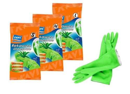 RAVI Rękawice aloesowe z naturalnego lateksu