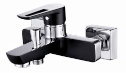 CERSANIT MILLE BLACK bateria wannowo-natryskowa ścienna z przełącznikiem S951-009