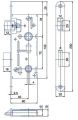 Zamek wpuszczany 72/40 WC HOBES K 111 P-L Schemat