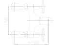 Symetric Bateria wannowa stojąca dwuuchwytowa 345-010-00