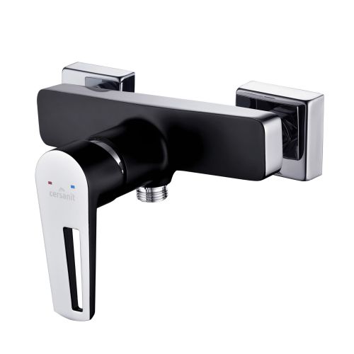 CERSANIT MILLE BLACK bateria natryskowa ścienna S951-034