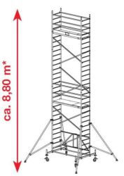 Rusztowanie jezdne składane, aluminiowe ProTec XS Krause 8.8m robocza 942166
