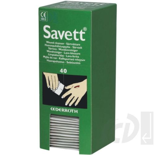 Serwetki dezynfekujące SAVETT CEDERROTH 3227 (40szt.)