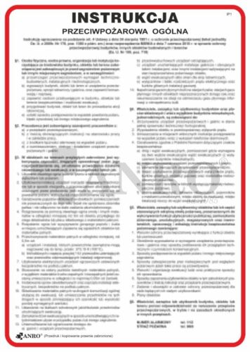 Instrukcja Przeciwpożarowa Ogólna
