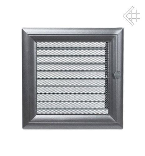 Kratka kominkowa malowana OSKAR grafitowa 22x22 z żaluzją