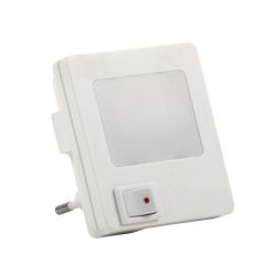 Lampka wtykowa biała telewizorek