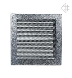 Kratka kominkowa malowana czarno-srebrna 22x22 z żaluzją