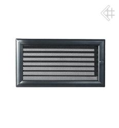 Kratka kominkowa malowana OSKAR czarna 17x30 z żaluzją