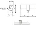 Wkładka YETI z kluczem nawiercanym 30/40mm Schemat