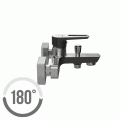 CERSANIT MILLE BLACK bateria wannowo-natryskowa ścienna z przełącznikiem S951-009