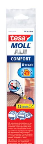 Uszczelka szczotkowa pod drzwi comfort alu 1m x 40mm, brązowa, Tesa