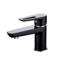 CERSANIT MILLE BLACK bateria umywalkowa stojąca z korkiem automatycznym S951-048