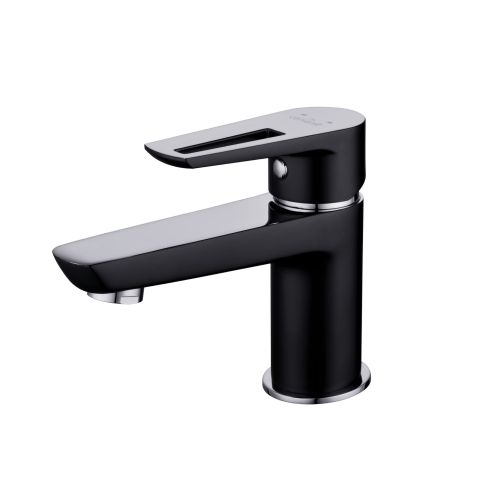 CERSANIT MILLE BLACK bateria umywalkowa stojąca z korkiem automatycznym S951-048