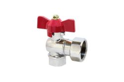 Tecnovielle Zawór kulowy kątowy z ruchomą nakrętką GW/GW 1/2"x3/4"