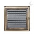 Kratka kominkowa galwanizowana rustykalna 22x22 z żaluzją